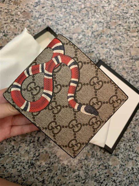 gucci wallet snake small|Gucci snake wallet men's.